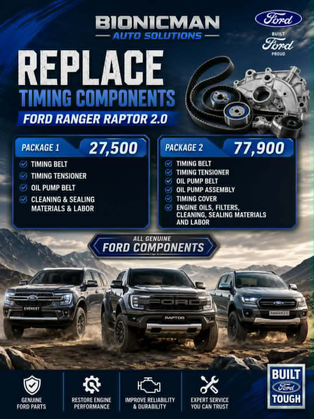 Timing Components Ford Ranger Raptor 2.0 (Package 2)